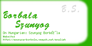 borbala szunyog business card